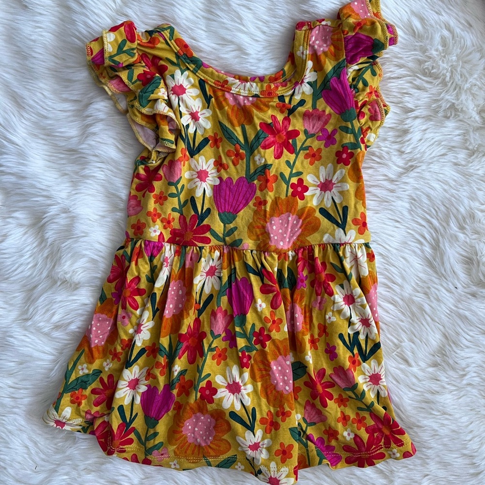 Little Sleepies Sunny Garden twirl dress w/ bodysuit